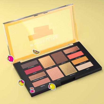 Maybelline eyeshadow palette with fruit designs.