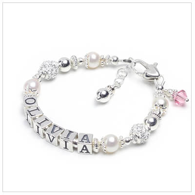 Amazon.com: Baby Crystals Sterling Silver Cross Charm Bracelet for Girls  Christening, Baptism Gifts, Girls Jewelry with White Simulated Pearl  Bracelets for Girl, Newborn, Infant, Toddler, Teens: Clothing, Shoes &  Jewelry