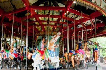 Central Park Carousel with Horses