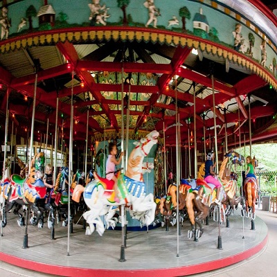 Central Park Carousel with Horses