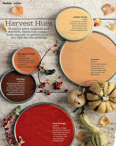 Fall Paint Color harvest hues