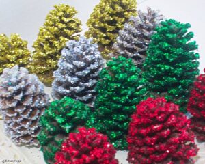 Pinecone with Glitter