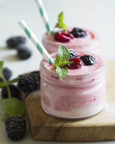 blueberry Smoothie in Jar