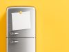 A fridge with empty note.