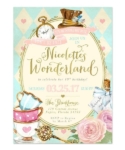 Alice in Wonderland Printed Invitation